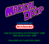 Magical Drop (USA) Title Screen